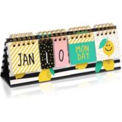 Paper Junkie Lemon Desktop Flip Perpetual Paper Calendar, Home Desk Décor (8.7 x 3.5 In)