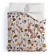 Deny Designs Ninola Design Wild Flowers Fall Neutral Duvet Cover