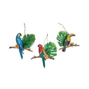 Gallerie II Rainforest Bird Christmas Ornament, A/3
