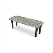 Anaya Home Handwoven Clean Grey Dining Room Table Bench 60"
