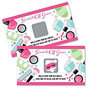Big Dot of Happiness Spa Day - Girls Makeup Party Game Scratch Off Cards - 22 Count