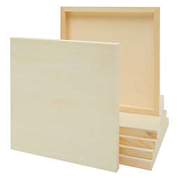 Bright Creations 12x12 Wood Panel Boards for Painting, Square Canvas for Arts and Crafts (6 Pack)