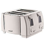 Brentwood 4 Slice Cool Touch Toaster in White