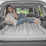 Kitcheniva Gray, SUV Car Inflatable Bed Sleep Travel Camping Mattress Seat Cushion Mat & Air Pump