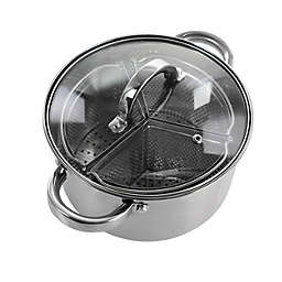 Sangerfield 5 Piece 4 Quart Stainless Steel Dutch Oven with Lid and 3-Section Dividers