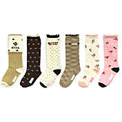 Wrapables Girls Cheerful Casual Socks (Set of 6), Set 1
