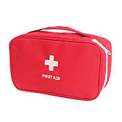 Unique Bargains All-Purpose First Aid Emergency Kit, Outdoor Travel Sport Camping Hiking Medic Emergency First Aid Empty Kit Storage Bag Red