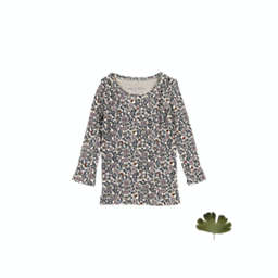 Lovely Littles The Forest Love Long Sleeve Tee - Floral Ribbed - 3m