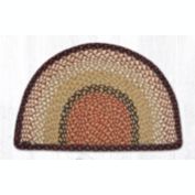 Earth Rugs SC-19 Burgundy / Mustard Small Rug Slice 18 x 29 inch