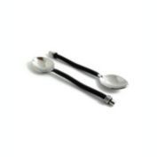Vibhsa 5" Teaspoons Twisted Handle Dessert Spoons Set of 6