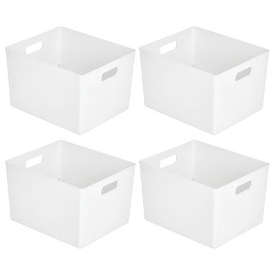 mDesign Plastic Desk Organizer Bin for Home, Office, 4 Pack