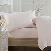Market & Place Cotton Flannel Solid Full Sheet Set in Blush Pink