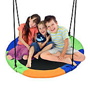 Gymax 40&#39;&#39; Flying Saucer Tree Swing Outdoor Play Set w/ Adjustable Ropes