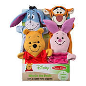 Melissa And Doug Winnie The Pooh Soft And Cuddly Plush Hand Puppets