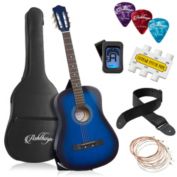 Ashthorpe Beginner Acoustic Guitar Package, Basic Starter Kit w/ Gig Bag, Strings, Strap, Tuner, Picks