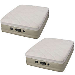 Serta Raised Pillow Top Air Bed Mattress with Built In Air Pump, Queen (2 Pack)