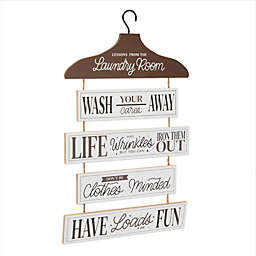 Farmlyn Creek Farmhouse Hanging Wall D?cor, Lessons from The Laundry Room Sign (12 x 20 In)