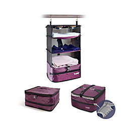 Grand Fusion Small Stow N Go Hanging Travel Shelves, Burgundy