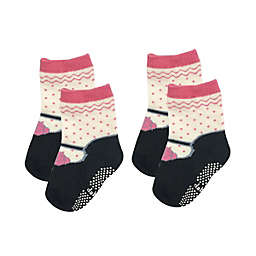 Wrapables Precious Mary Jane Non-Skid Socks, Set of 2