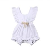 Laurenza's Girls White Frill Romper