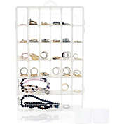 Juvale Clear Plastic Jewelry Box with 36 Adjustable Dividers, Organizer (10.8 x 7 x 1.7 In)