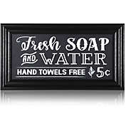Juvale Vintage Wall Sign for Home and Bathroom Decor (14 x 7.5 Inches)