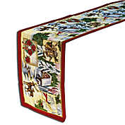 Homvare Christmas Table Runner for Holiday Dinner Parties   Woven Tapestry   13"x72"   Scenery
