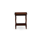 East West Furniture BF-0M-ET Night stand for Bedroom with Open Storage Shelf - Wood Side Table for Small Spaces, Stable and durable Constructed - Antique Mahogany Finish