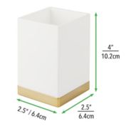 mDesign 4 Piece Plastic Bathroom Vanity Countertop Accessory Set