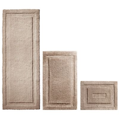 mDesign Microfiber Polyester Bathroom Spa Mat Rugs/Runner, Set of 3