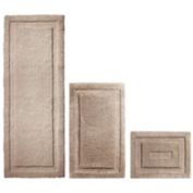 mDesign Microfiber Polyester Bathroom Spa Mat Rugs/Runner, Set of 3
