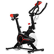 Costway-CA Stationary Indoor Sports Bicycle with Heart Rate Sensor and LCD Display