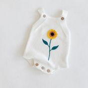 Laurenza&#39;s Cream Floral Knit Romper