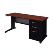 Regency Fusion 60" x 24" Single Pedestal Desk- Cherry