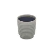 Cheungs Decorative Gray rippled ceramic planter