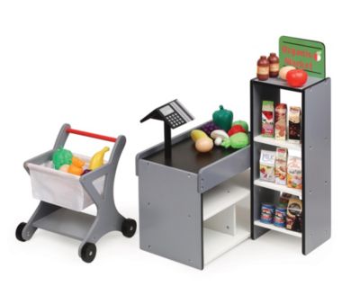 Badger Basket Co. Fresh Market Doll Playset with Shopping Cart and Accessories