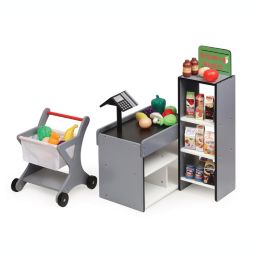 Badger Basket Co. Fresh Market Doll Playset with Shopping Cart and Accessories