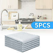 Kitcheniva 5-Pieces Microfiber Cleaning Cloth Towel Rag, Gray (30 x 40cm)