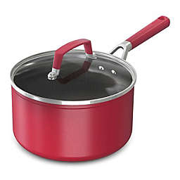 Ninja 3.5-Quart Saucepan with Glass Lid in Red
