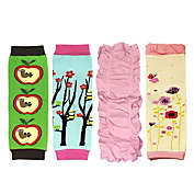 Wrapables Baby Leg Warmers (Set of 4) / Apple, Owls, Ruffle Pink, Garden