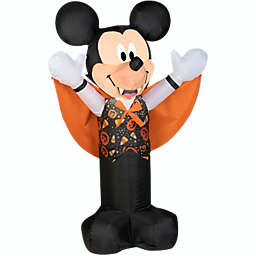Gemmy Airblown Inflatable Mickey Mouse as Vampire, 3.5 ft Tall, Black