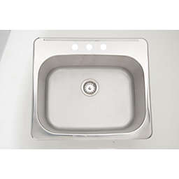 American Imaginations Drop In Chrome Laundry Sink in Stainless Steel Finish