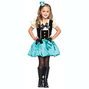 Enchanted Costumes Girl&#39;s Teal and Black Tea Party Princess Halloween Costume - XS