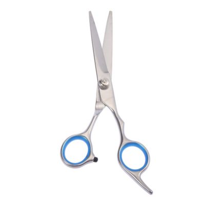 Unique Bargains Stainless Steel Straight Scissors Haircutting Scissor for Long Short Thick Hard Soft Hair for Men Women with Blue Gasket Ring