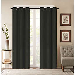 Embossed Solid Blackout Grommet Curtain Panels (Set of 2)