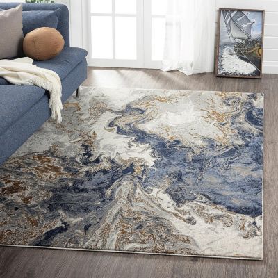 Luxe Weavers Marble Swirl Abstract Area Rug