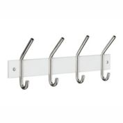 Smedbo Hook Rack Polished Chrome/White Wood