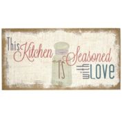 HomeRoots Home Decor Seasoned With Love Burlap Wall Decor - 321403