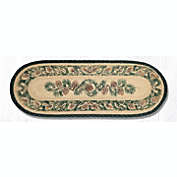 Earth Rugs 025A Pinecone Oval Table Runner 13 x 36 inch