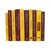 Booth & Williams Maroon and Gold Team Colors Decorative Books, One Foot Bundle of Real, Shelf-Ready Books
